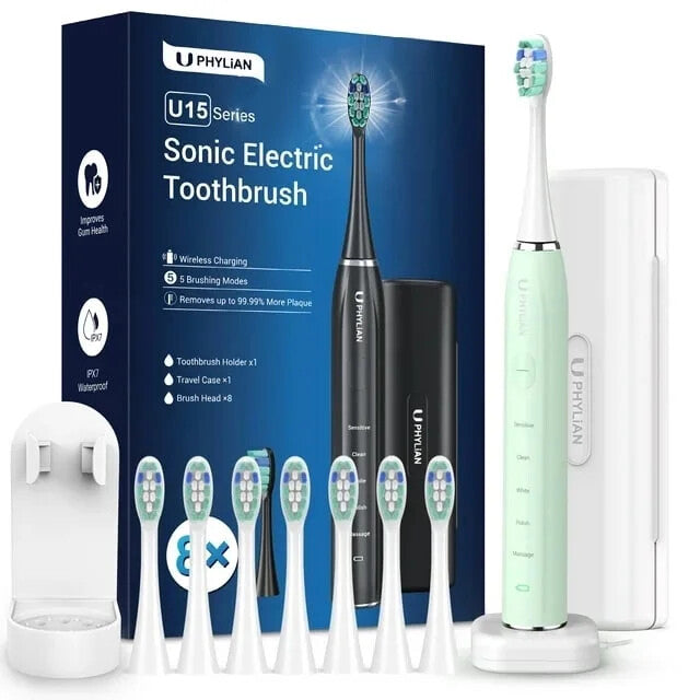 Electric Rechargeable Toothbrush 3 Hours Charge for 60 Days 5 Modes