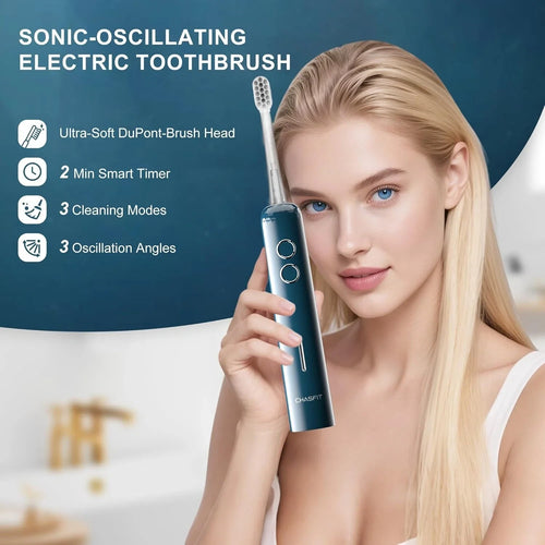 Electric Toothbrush Wave Oscillation & Vibration Sonic Tooth Brush for Adults
